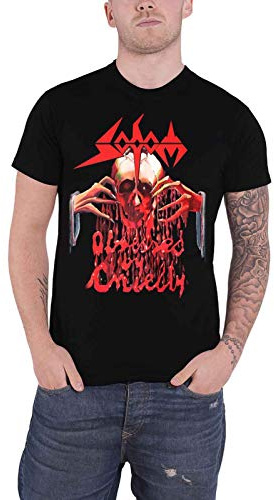 Sodom T-Shirt Obsessed by Cruelty Band Logo Neu Offiziell Herren Schwarz