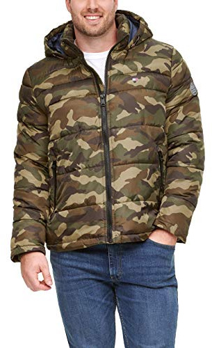 Tommy Hilfiger Down Alternative Hooded Puffer Jacket (Standard And Big & Tall) Giù Alternative Outerwear Cappotto Uomo (Pacco da 1)