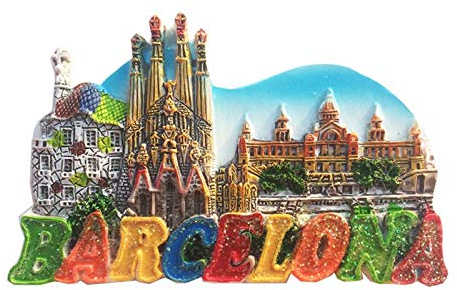 Barcelona, ​​España Imán de Nevera 3D Resina de la Ciudad de Viaje Recuerdo Colección de Regalo Fuerte Etiqueta Engomada refrigerador