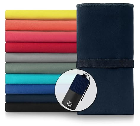 Blumtal Mikrofaser Handtuch leicht & extra saugstark - schnelltrocknende Microfaser Handtücher - optimal als Fitness Handtuch/Strandtuch Mikrofaser/Gym Towel - Reisehandtuch Dark Ocean Blau