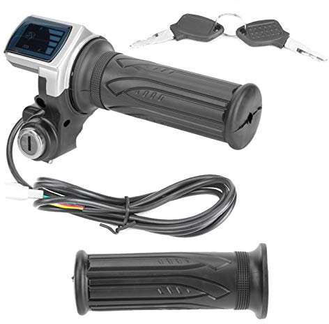 Longzhuo Elektrofahrrad Gasgriff Twist 36V Half-Twist Gas mit LED-Betriebsanzeige Tastensperre für Elektrofahrräder Roller