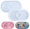 2 Pcs DIY Tray Resin Molds,Jewellery Trinket Bead Storage Tray Holder Mould for Office Home Decoration Supplies