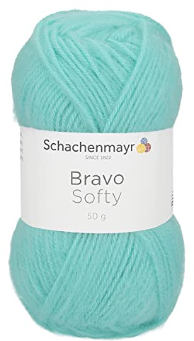 Schachenmayr Bravo Softy, 50G mintblau Handstrickgarne