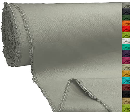 A-Express 100% Baumwolle Segeltuch Stoff Canvas Material Kleiderstoff Tuch Vorhänge Tasche 145cm 57 Breit 250GSM Meterware - Halber Meter 50cm x 145cm Grau