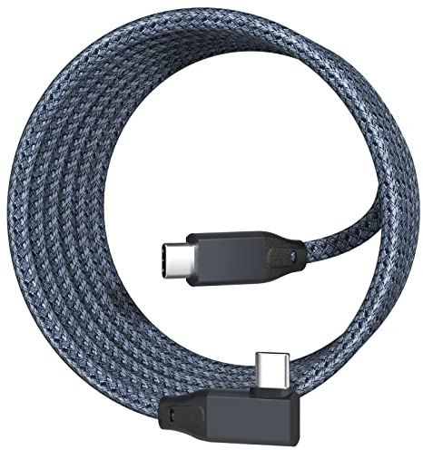 UseBean Câble USB C vers USB C 100W 0,5M, Coudé 90 Degrés USB 3.2 Gen2x2 20 Gbps Nylon Tressé,Câble USB Type C Charge Rapide PD 4K@60Hz,pour iPhone 15,MacBook Air,iPad Pro/Mini,Galaxy S24 Ultra