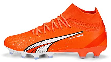 PUMA Herren PRO FG/AG Fussballschuh, Ultra ORANGE White-Blue Glimmer, 41 EU