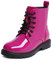 DREAM PAIRS KIDS Stivaletti Stringati per Bambina Stivali da Combattimento da Equitazione per Ragazze a Metà Polpaccio,Size 36,Rosa/Rosso,KBO211