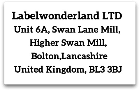 240 Personalised Return Address Labels White Sticky Labels Stickers Printed Address (38 x 21 mm) 60 Per A4 Sheet
