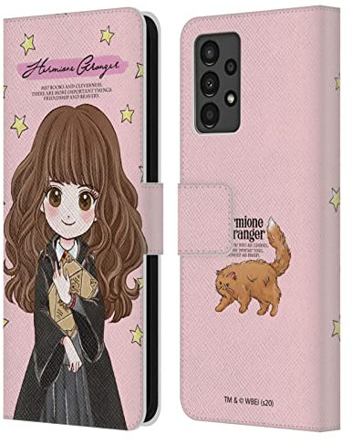 Head Case Designs Offizielle Harry Potter Hermione Granger Deathly Hallows XXXVII Leder Brieftaschen Handyhülle Hülle Huelle kompatibel mit Samsung Galaxy A13 (2022)