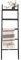 HYBDAMAI Blanket Ladder, 5-Tier Wooden Quilt Stand, Decorative Ladder Shelf, Leaning Shelf, Wall Leaning Blanket Ladder Towel Storage Rack for Living Room (Black)