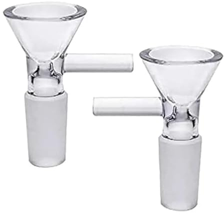 Fenny's Creations - 18mm/14 Spare Bong Bowl Parts Smoking Accessories for Tobacco Glass Bong Accessories and Parts Glass - (Set of 2) Water Bong Smoking Tools (14mm 2pk)