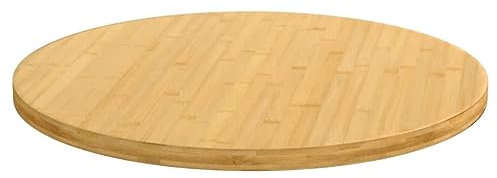 Tidyard Möbelplatte Tischplatte Holztischplatte Holzplatte Ersatztischplatte Bambusmöbel Bambustischplatte 60 x 2,5 cm (Durchmesser x T) für Esstisch Couchtisch Gartentisch Bambus mit Lackierung