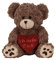 Plüschtier Bär Braun 25 cm mit rotem Herz Ich Liebe Dich Kuscheltier Stofftier Teddy