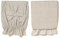 PARAMAISON Coprischienale Sedia Imbottito, Set 2 Pezzi, Design Shabby Chic Melange, Sfoderabile, con Elastico, Fiocco | Largo 45cm Altezza 40/47 cm | Grigio