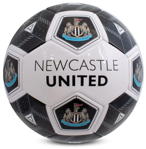 Hy-Pro Offiziell lizenzierter Newcastle United FC Fußball – Wappenball, Größe 3, NUFC, Training, Match, Merchandise, Sammlerstück für Kinder und Erwachsene