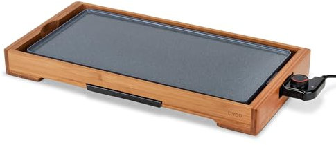 Livoo - Plancha Bambus mit Keramikbeschichtung DOC322-2200 W, 50 x 24,5 cm, ohne PFOA: PFOS