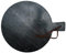 Arthur Cameron - Handmade Round Marble Chopping Board/Serving Platter with Built-in Handle and Leather Strap - Functional Kitchen Decor, Perfect as a Small Cutting Board or Cheese Board (Black)