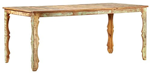 ShGaxin Esstisch, Esszimmertisch, Baumkantentisch, Dining Tables, Esszimmermöbel, Küchentisch, 180 x 90 x 76 cm Recyceltes Massivholz