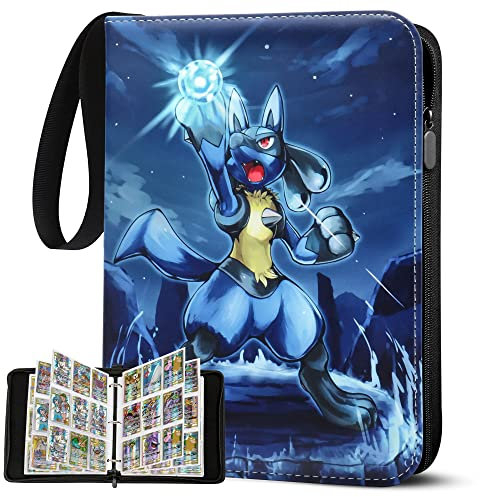 Sammelalbum für Pokemon Karten, 50 Seiten 900 Taschen Sammelkarten Album,Tragbar Wasserdicht PU Karten Halter,Sammelkartenalben Es ist das Geschenk für Kinder 50 Pcs Seite