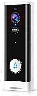 IUBGFTO Video Doorbell,Wireless WiFi Waterproof, Ring Smart Doorbell Camera, Cam Motion Sensor, 1080P, Real-Time 2-Way Talk