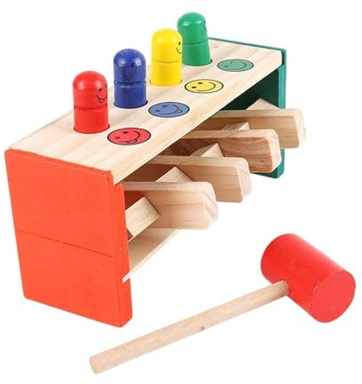 Harilla Holzspielzeug mit Hammer zur Förderung der motorischen Fähigkeiten für Kinder