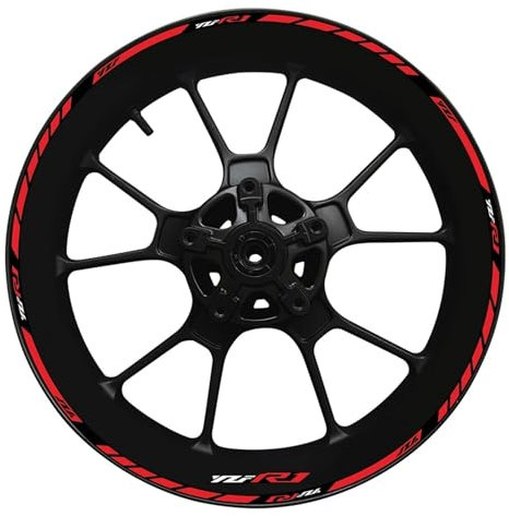 Felgenband Motorrad Radnabe YZF R1 Aufkleber Dekoration Set Felgenmodifikation Reflektierende Aufkleber Für Y&amaha YZFR1 2022(Color10)
