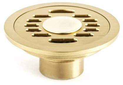 Rejilla de desagüe Redonda de latón de 10 cm para Ducha, 10 x 10 cm