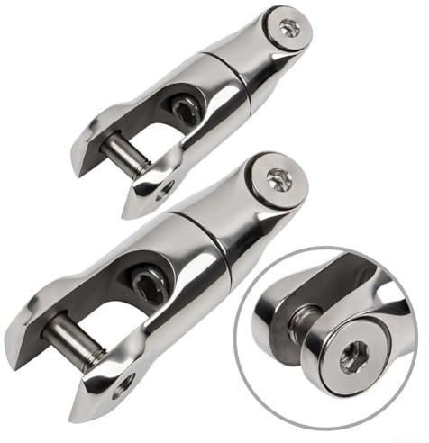 Essential 316 - Conector giratorio de acero inoxidable para cadenas de ancla marina, perfecto para pesca y vela (6-8 mm)