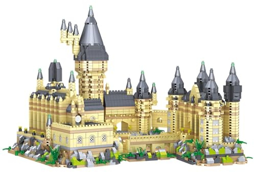 Magisches Schloss Mini Bausteine Bausatz, 2800+Stück Architektur Modell Spielzeug, Sammelbare Konstruktionen Mikro Klemmbausteine, Ideen Geschenke für Fan Kinder Erwachsene und Haus Büro Deko