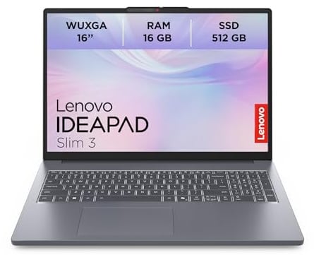 Lenovo IdeaPad Slim 3 | Laptop | Ryzen 5 | 16GB | 512GB | Ohne Netzteil | 15.3 WUXGA Display | AMD Ryzen 5 150 | 512GB SSD | 16GB RAM | AMD Radeon 660M Grafik | QWERTZ | Windows 11 | Grau