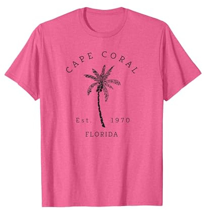 Rétro Cool Cape Coral Original Floride Plages Palmier T-Shirt