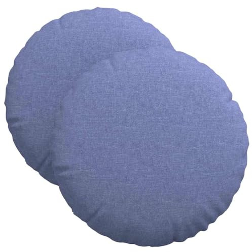 Lumanois Sitzkissen 2 pcs Jeans blau Ø40 x 13 cm Stoff,1.39kg,42014134