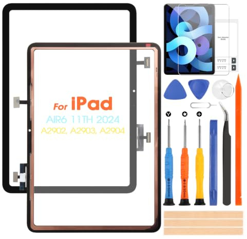 ARSSLY Touchscreen für iPad Air 6 2024 Digitalisiergerät für iPad Air6 2024 11 Zoll A2902 A2903 A2904 Bildschirmersatz Screen Replacement Digitazer Bildschirme