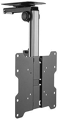 ZeboZap ZZTVC8022 - Soporte para TV de techo abatible para exteriores, soporte para TV de patio, soporte para TV de patio, techo inclinado, altura ajustable, debajo del gabinete, soporta 44 libras, se
