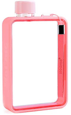 LINGKY 380 ML Mini Transparent Assiette Plate Papier A5 Bouilloire Portable, Bouteille d'eau en Plastique Créative