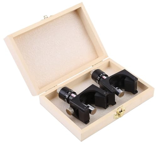 FTVOGUE Jauge réglage raboteuse 22mm avec aimants micro-réglables | Outil menuiserie acier, boîte bois, réglage hauteur couteau, stabilisation lame, compatible raboteuse 4 faces
