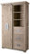 MASSIVMOEBEL24.DE Railway Kleiderschrank 100x45x175 Mango, Farbe:beige lackiert, Größe:100x45x175 cm (BxTxH)