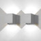2 Pezzi Applique da Parete Esterno Interno LED Lampada da Parete Grigio Moderno 12W 6500k Luce Freddo IP65 Impermeabile Lampada Muro Quadrata Alluminio su e Giù Regolabile Design Facile da Installare