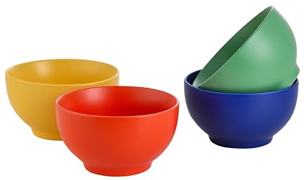 UNITED COLORS OF BENETTON. Rainbow | Ciotole di Terracotta | 4 Pezzi da 650 ml | Alta Durevolezza e Resistenza | Bowl da Cucina Adatti per Lavastoviglie | 4 Colori