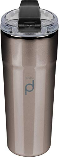 Drink Pod Stainless Steel Reusable Coffee Tumbler, Metallic Black, 500ml