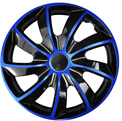 Radzierblenden Quad Bicolor blau 4 Stück (15 Zoll)