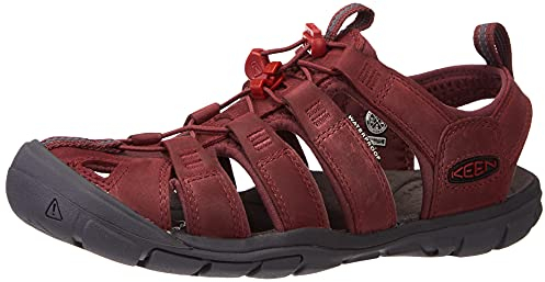KEEN Women's Clearwater CNX Lightweight Water Sandals, Wine/Red Dahlia, 3.5