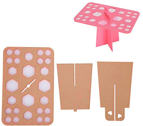 Agatige 26 Agujeros De Maquillaje Cepillos Secado Estante, Extraíble De Acrílico De Maquillaje Cepillo Titular Árbol Bandeja De Soporte De Pantalla Para El Maquillaje De Uñas Pinceles Pinceles