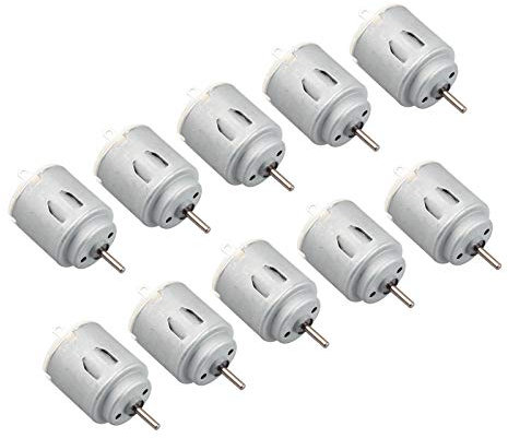 HALJIA 10PCS DC Motor 140 R140 Mini Electric Motor Round Micro Motor DC 3V-6V 15000 RPM High Speed Motor for DIY Toys Small Fan DIY Small RC Car Motor
