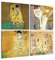 Giallobus - 4 Quadrate mit Mehreren Feldern - Gustav Klimt - Klimts schönste Werke - Sammlung 1 - MDF-Holz - 29,7x29,7 - x 4 Stück