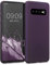kwmobile Case kompatibel mit Samsung Galaxy S10 Hülle - Schutzhülle aus Silikon metallisch schimmernd - Handyhülle Metallic Brombeere