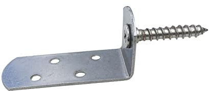 Flechtzaunhalter Flechtzaunbeschlag in L-Form - 20 Stück (Edelstahl lang)