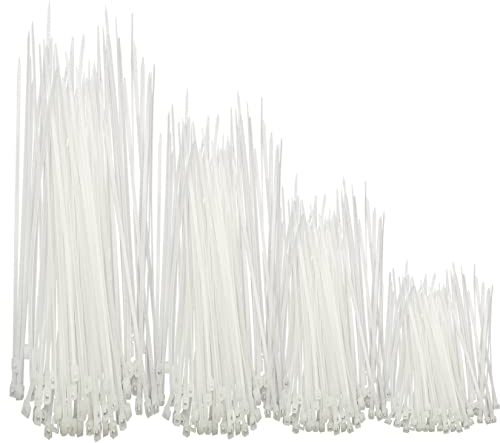Kabelbinder, 400 Stück, transparente Nylon-Reißverschlüsse, verschiedene Größen, robuste Kabelbinder, Mehrzweck-Kabelbinder, für Heimwerker, Zuhause, Garage, Büro, sicher selbstschließend