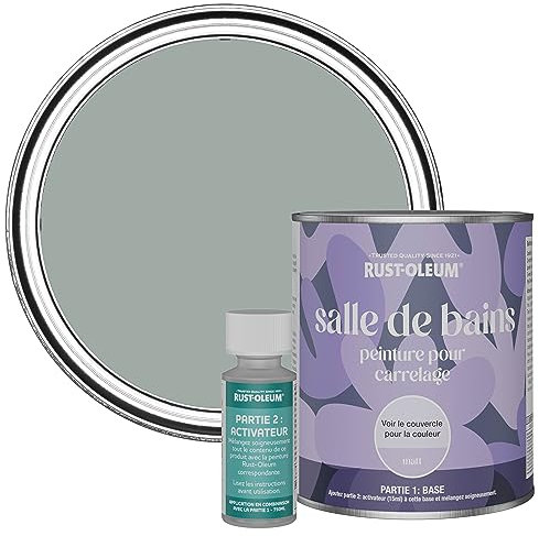Rust-Oleum wasserbeständiger Fliesenlack für das Badezimmer in mattem Finish -Urbangrau 750ml