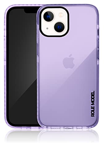 ROLE MODEL® Cybercase - Transparente Schutzhülle mit Kameraschutz und Displayschutz - Intensive Farbe und ungewöhnliches Design - kompatibel mit iPhone 14 Plus (PURPLESTORM Edition)